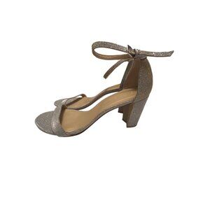 Stuart Weitzman Womens Near Nude Ankle Strap Block Heel Sandals 11.5